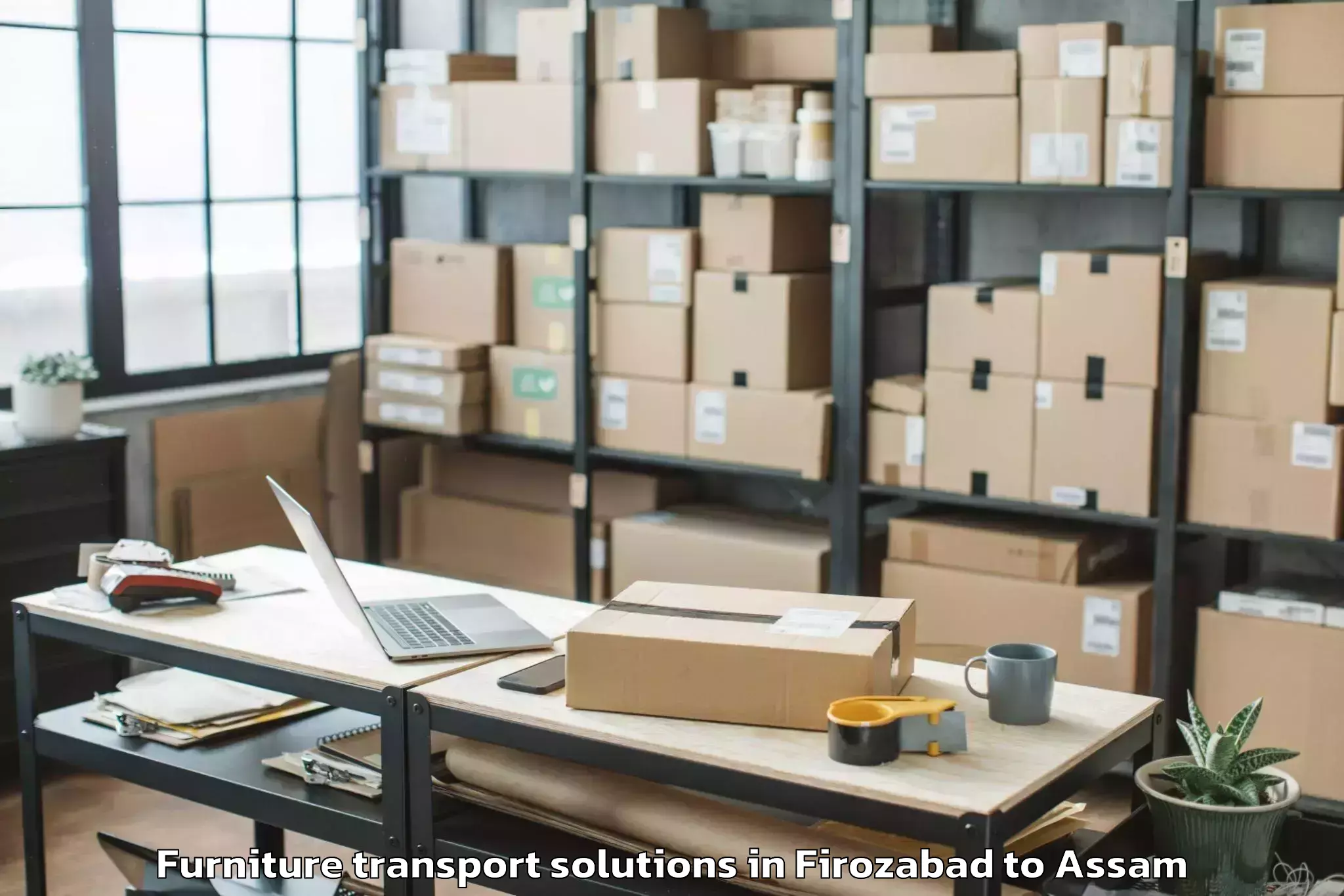 Hassle-Free Firozabad to Lumding Furniture Transport Solutions